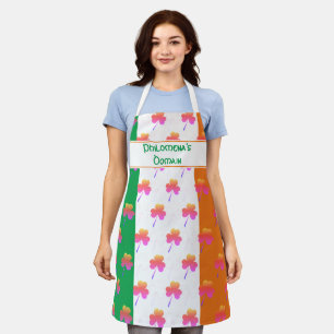 Irish Flag   SHAMROCK pattern Apron