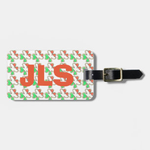 Irish Flag Shamrock St. Patrick's Day Monogrammed Luggage Tag