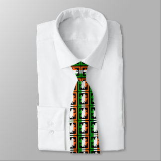 Irish Flag Square Shamrock Pattern Tie