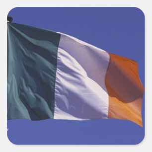 Irish flag square sticker