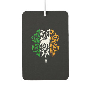 IRISH Flag St Patricks Day Boston Terrier Shamrock Car Air Freshener