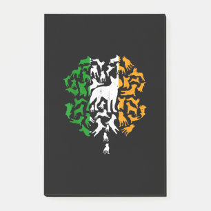 IRISH Flag St Patricks Day Boston Terrier Shamrock Post-it Notes