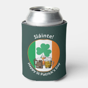 Irish Flag St Patricks Day Can Cooler