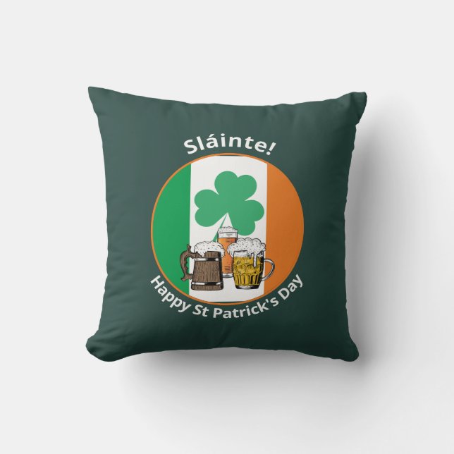 Irish Flag St Patricks Day Cushion (Front)