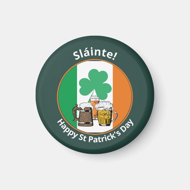 Irish Flag St Patricks Day Magnet (Front)