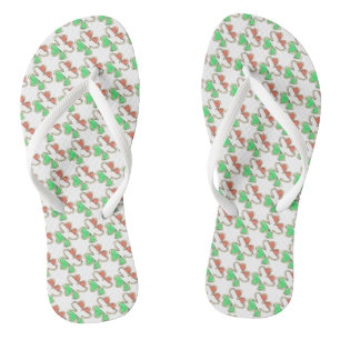 Irish Flag St. Patrick's Day Shamrock Sugar Cookie Flip Flops