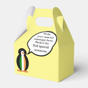 Irish Flag Talking Ms. Penguin Personalised Favour Box