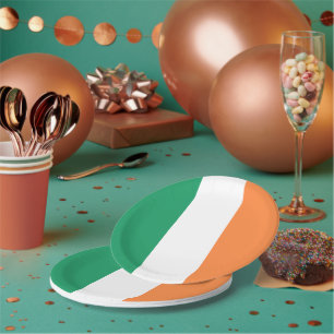 Irish flag tricolour Saint Patrick's Day party Paper Plate