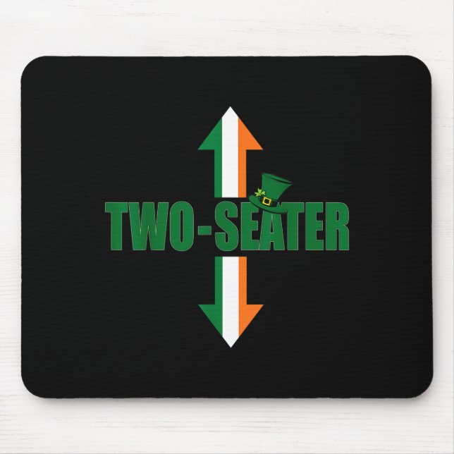 Irish Flag Two Seater Party-trashy Adult Humor Fun Mouse Mat (Front)