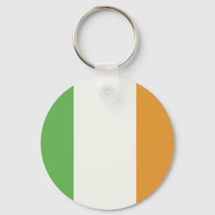 Irish Flag With Shamrock Key Ring