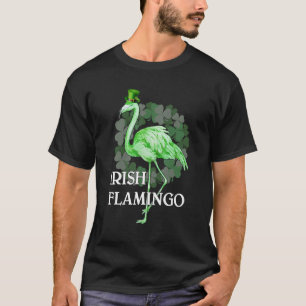Irish Flamingo Shamrock Lucky Leaf Outfit for Patr T-Shirt