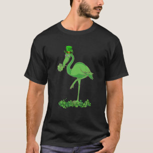 Irish Flamingo St Patricks Day Cute Flamingo Lover T-Shirt
