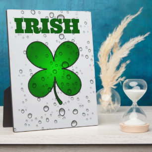 Irish Floating Clover Plaque