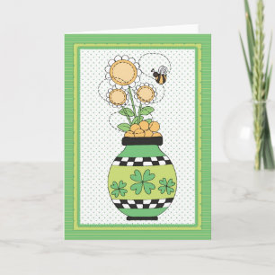 Irish Flower Pot St. Patrick's Day Card