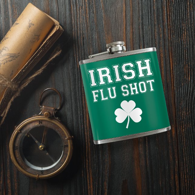 Irish Flu Shot St. Patrick's Day Hip Flask (Creator Uploaded)