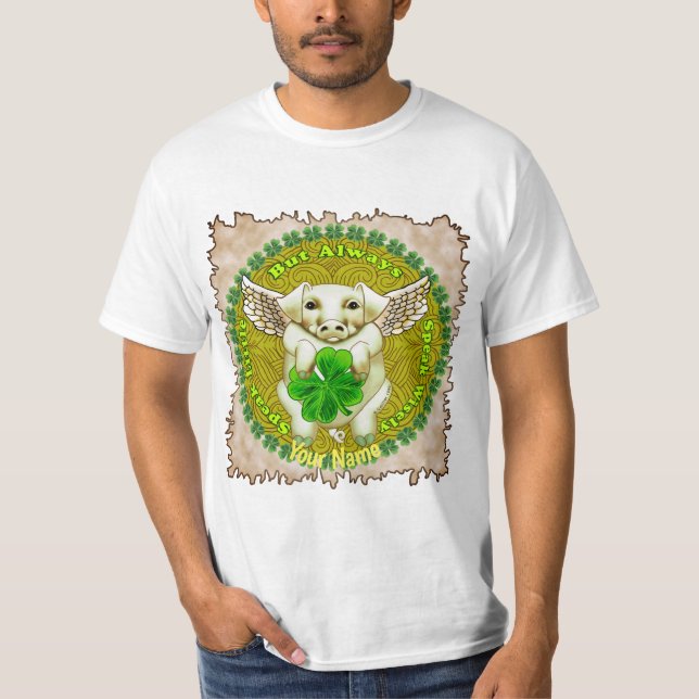 Irish Flying Pig custom t-shirts (Front)