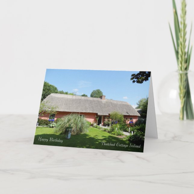 Irish Folk Cottage for Birthday-Card Card (Front)