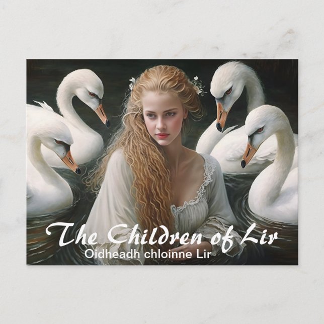 Irish Folklore The Children of Lir Postcard (Front)