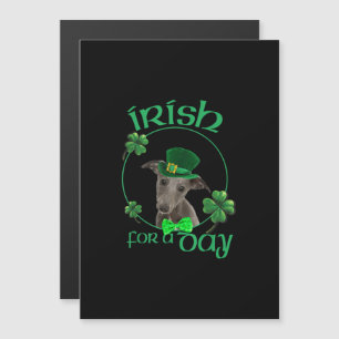 Irish For A Day Whippet Lucky Dog In Patrick Day Magnetic Invitation