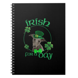 Irish For A Day Whippet Lucky Dog In Patrick Day Notebook