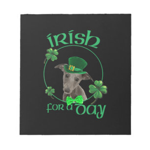 Irish For A Day Whippet Lucky Dog In Patrick Day Notepad