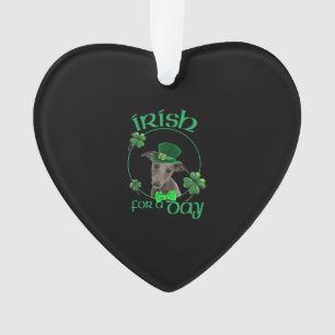 Irish For A Day Whippet Lucky Dog In Patrick Day T Ornament