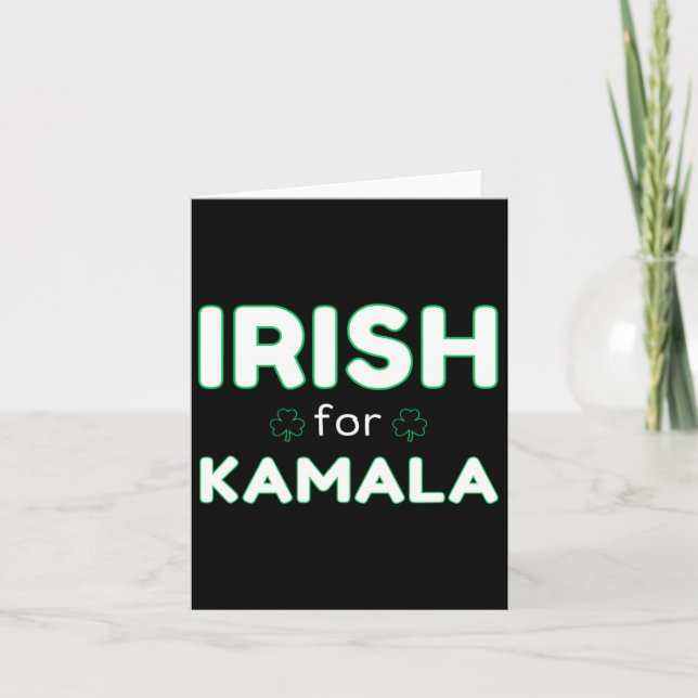 Irish For Kamala Harris 2024 Election  Card (Front)