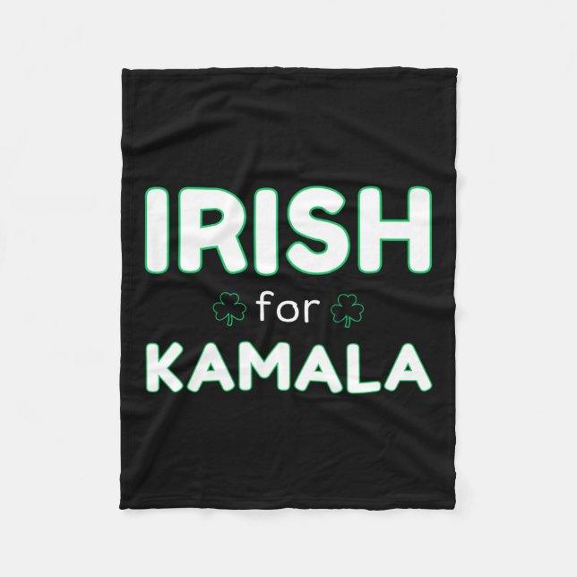 Irish For Kamala Harris 2024 Election  Fleece Blanket (Front)
