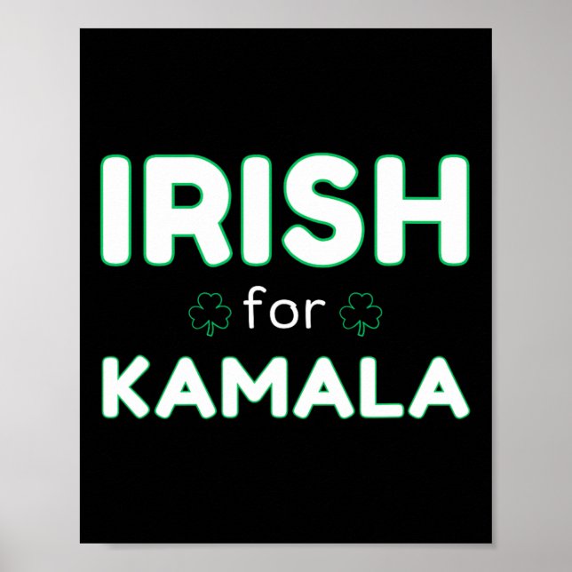 Irish For Kamala Harris 2024 Election  Poster (Front)