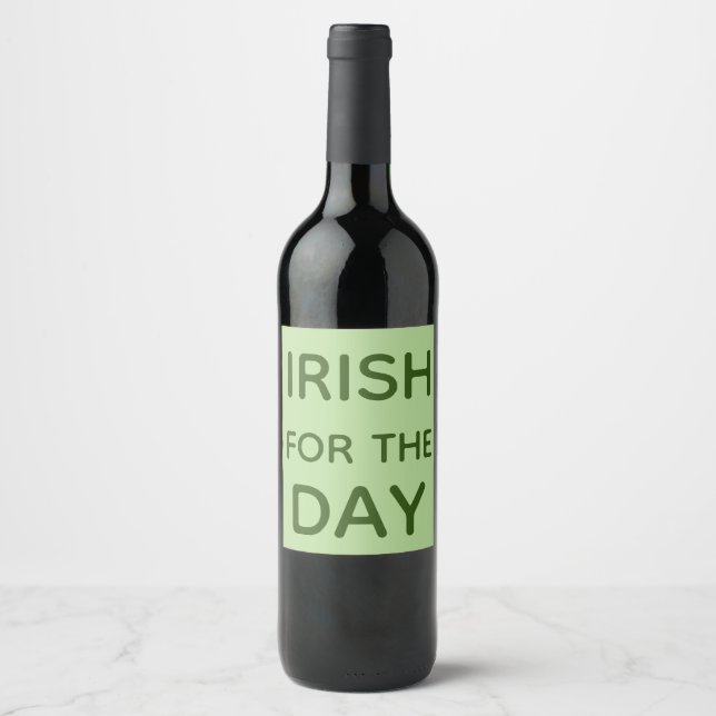 Irish For the Day Wine Label (Front)