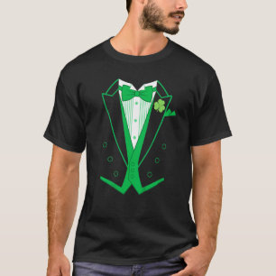 Irish Formal Leprechaun Costume Suit Tuxedo St Pat T-Shirt