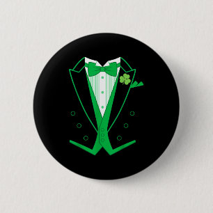 Irish Formal Tuxedo St. Patrick's Day 6 Cm Round Badge