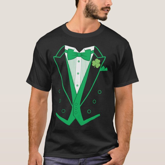 Irish Formal Tuxedo St Patrick's Day Awesome T-Shirt (Front)