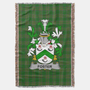 Irish Foster Coat of Arms Family Crest Ireland Throw Blanket