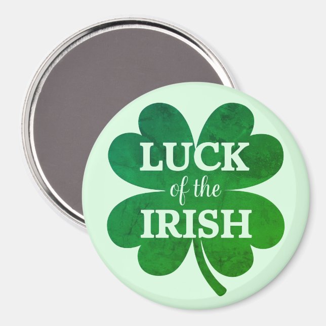 Irish Four Leaf Clover Magnet (Front/Back)