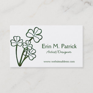 Irish Four Shamrock Plant Business Cards