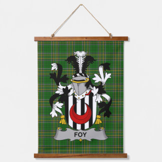 Irish Foy or O_Fie Coat of Arms Family Crest Hanging Tapestry