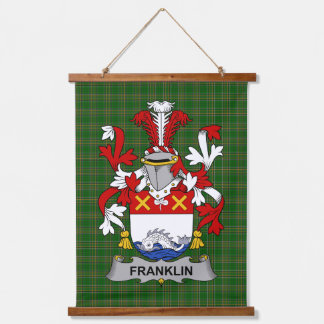 Irish Franklin Coat of Arms Family Crest Hanging Tapestry