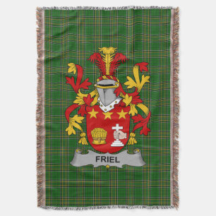 Irish Friel or O_Friel Coat of Arms Family Crest Throw Blanket