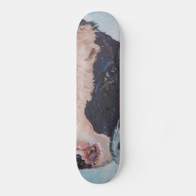 Irish Friesian Cow Skateboard (Front)