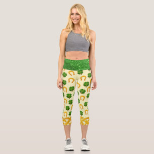 Irish Fun 3D Whimsey  Capri Leggings