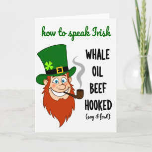 Irish Fun How To Speak Card