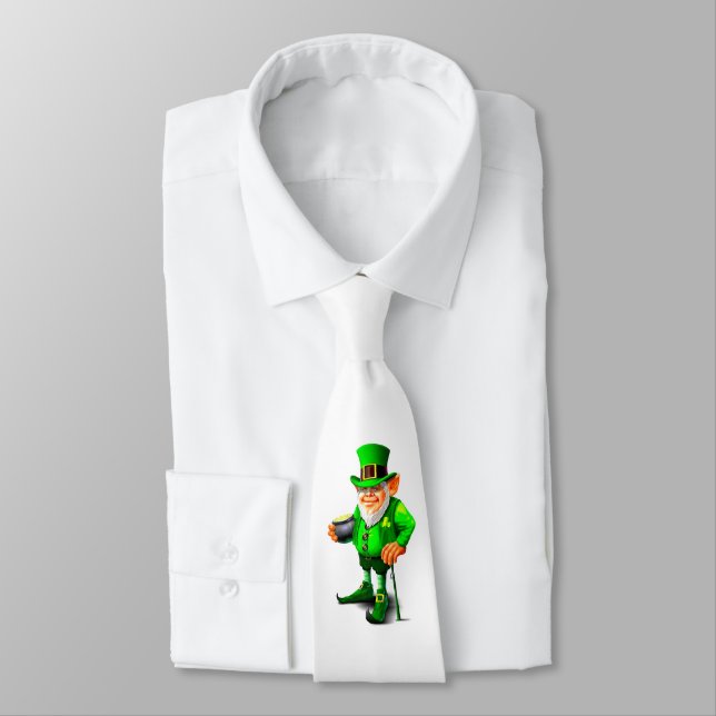 IRISH FUNNY LEPRECHAUN tie (Tied)