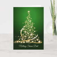 Irish Gaelic Christmas, green gold sparkling tree