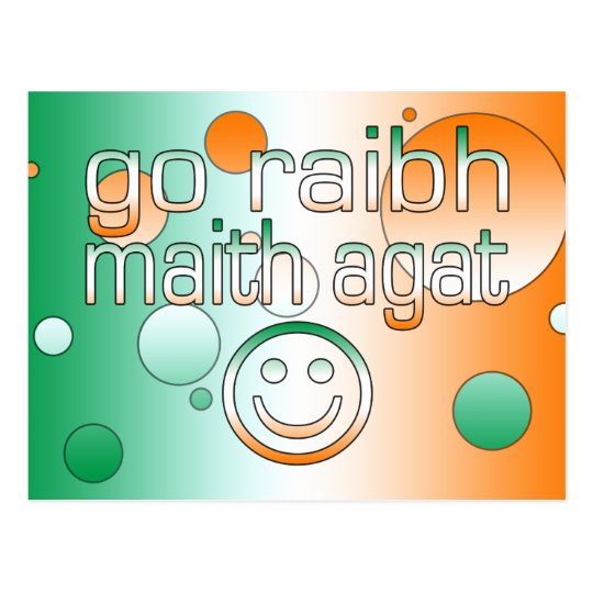 Irish Gaelic Gifts Thank You / Go Raibh Maith Agat Postcard Zazzle.co.uk