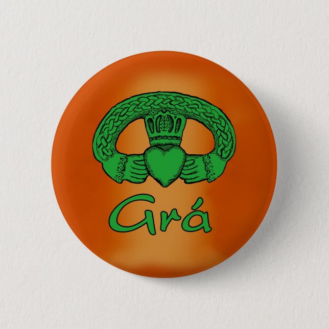 Irish Gaelic Love button (Front)