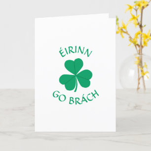 Irish Gaelic Shamrock St. Patrick's Day Card