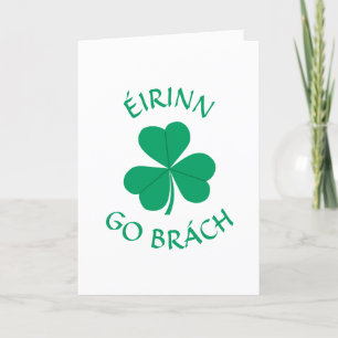 Irish Gaelic Shamrock St. Patrick's Day Card