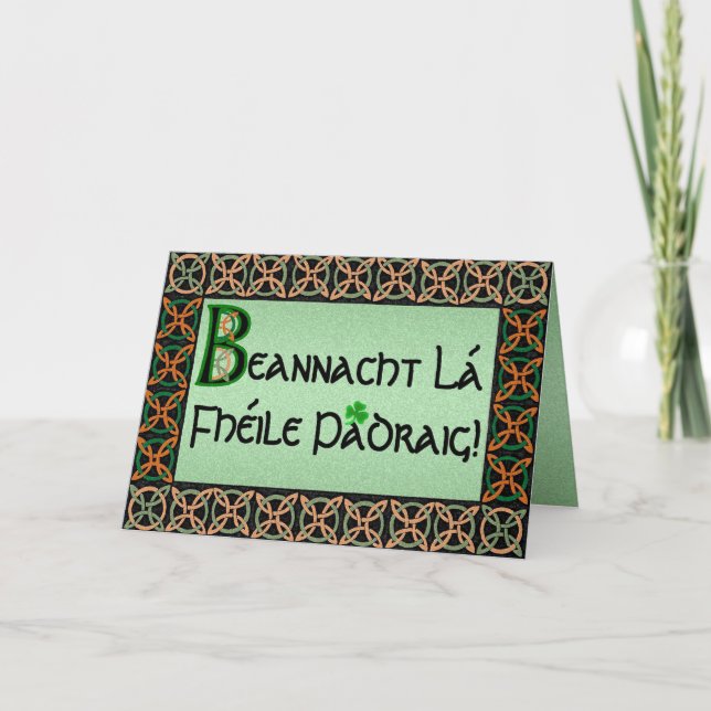 Irish Gaelic St. Patrick's Day Card (Front)