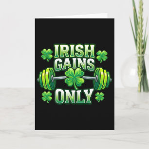 Irish Gains Only St Patricks Day Rbell Shamrock Li Card